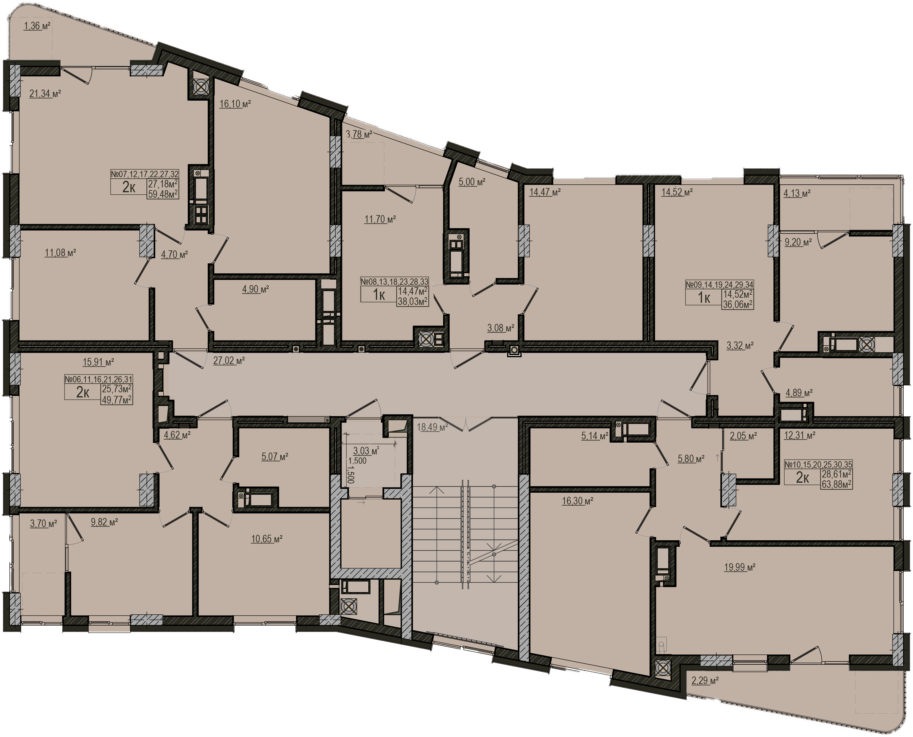 3–10 Floors Plan
